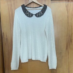 Next UK beaded Peter Pan collar sweater US/Cad size 12
